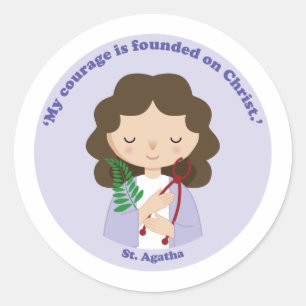 Sticker Rond Saint Agatha
