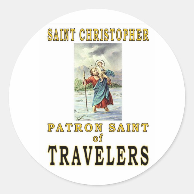 STICKER ROND SAINT CHRISTOPHER (Devant)