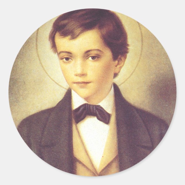 Sticker Rond Saint Dominic Savio étudiant de John Bosco (Devant)