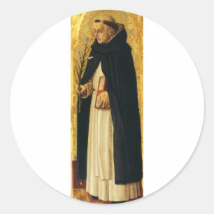 Sticker Rond Saint Dominique par Carlo Crivelli