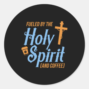 Sticker Rond Saint-Esprit Café Croix Jésus Christus Faith Don