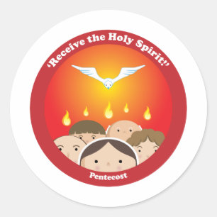 Sticker Rond Saint-Esprit Pentecost