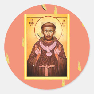 Sticker Rond Saint François d'Assise
