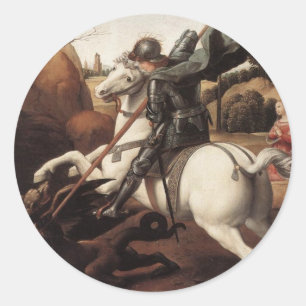 Sticker Rond Saint-George et le Dragon