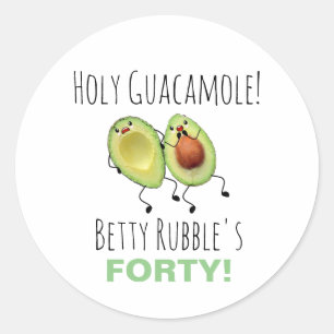 Sticker Rond Saint-Guacamole 40e anniversaire Personnalisé