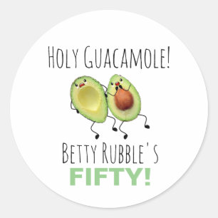 Sticker Rond Saint-Guacamole 50e anniversaire Personnalisé