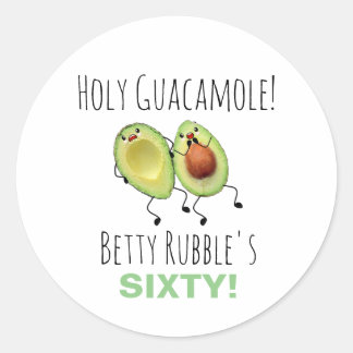 Sticker Rond Saint-Guacamole 60e anniversaire Personnalisé