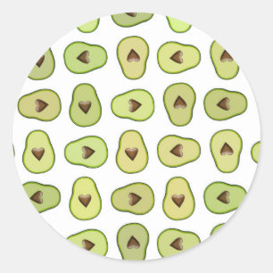 Sticker Rond Saint Guacamole Cœur Fête Baby Shower Mariage