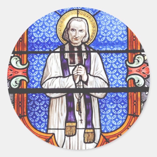 Sticker Rond Saint Jean Baptiste Marie Vianney (Devant)