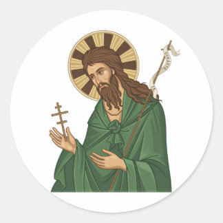 Sticker Rond Saint John Baptist East Europian Church Orthodox 