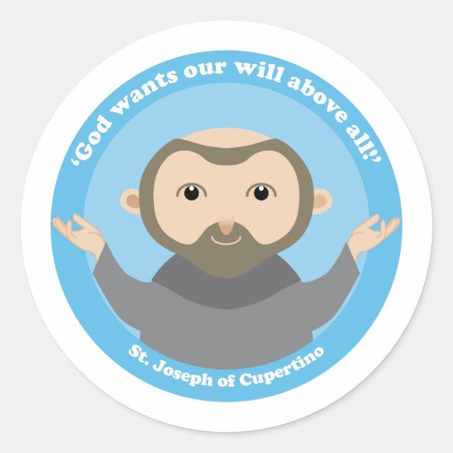 Sticker Rond Saint-Joseph de Cupertino (Devant)