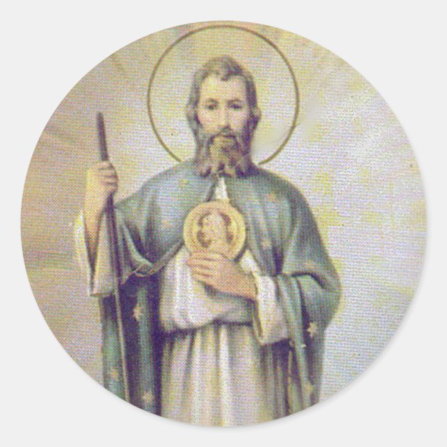 Sticker Rond Saint Jude l'Apôtre Cousin de Jésus (Devant)
