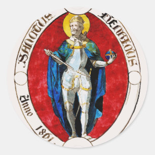 Sticker Rond Saint Louis IX de France Patron des Rois