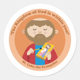 Sticker Rond Saint Luc l'évangéliste