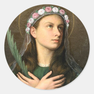 Sticker Rond Saint Maria Goretti