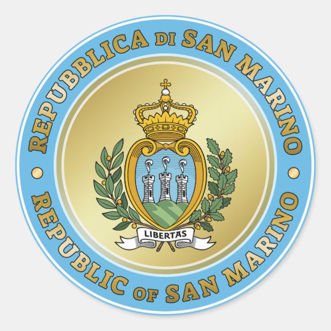Sticker Rond Saint-Marin Coat of Arms (Devant)