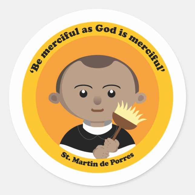 Sticker Rond Saint Martin de Porres (Devant)