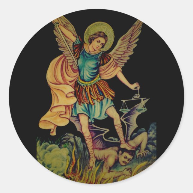 Sticker Rond Saint Michael L'Archange (Devant)