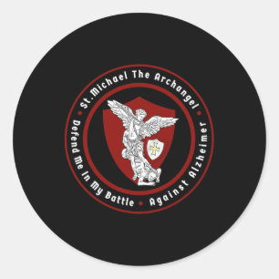 Sticker Rond Saint Michel L'Archange M'Aide Contre Heimerhe