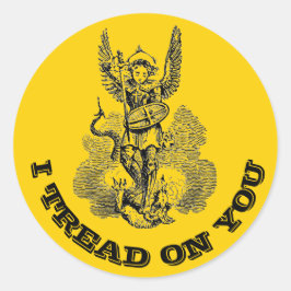 Sticker Rond Saint Michel l'Archange sur toi Religieux