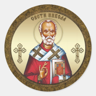 Sticker Rond Saint Nicolas