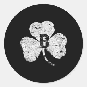 Sticker Rond Saint-Patrick Boston Shamrock Irlandais en détress