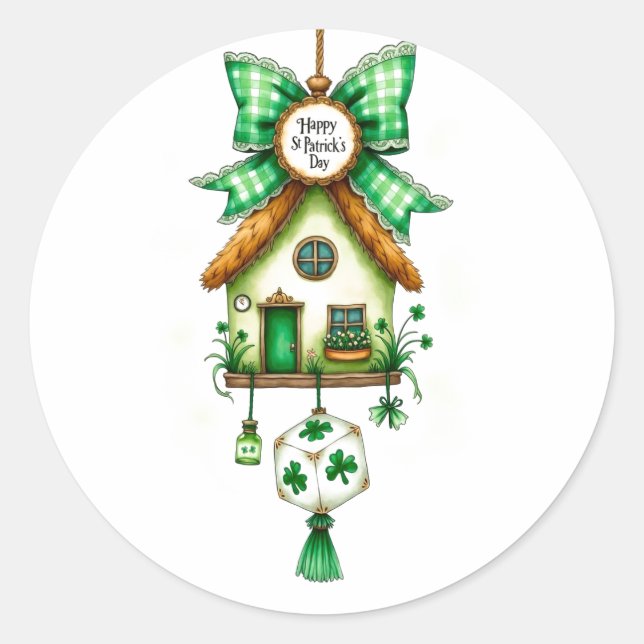 Sticker Rond Saint Patrick's Day (Devant)
