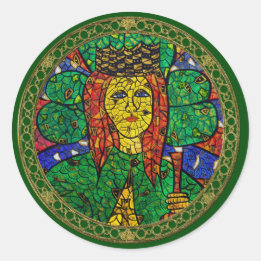 Sticker Rond Saint Patron De La Dépression Et De L'Anxiété St D