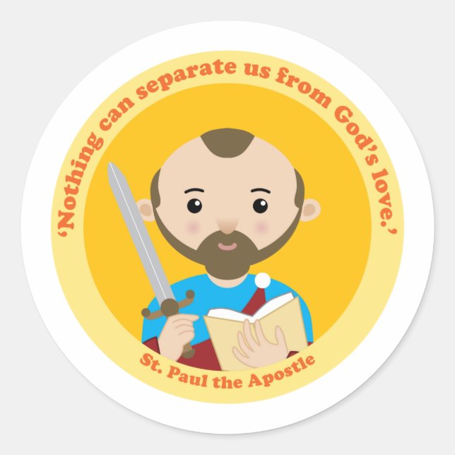 Sticker Rond Saint Paul l'Apôtre (Devant)