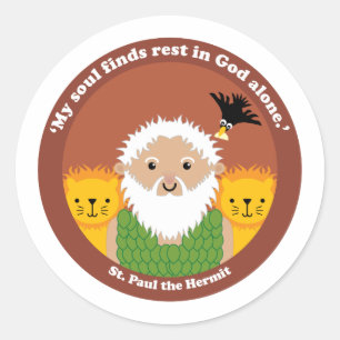 Sticker Rond Saint Paul l'Hermite