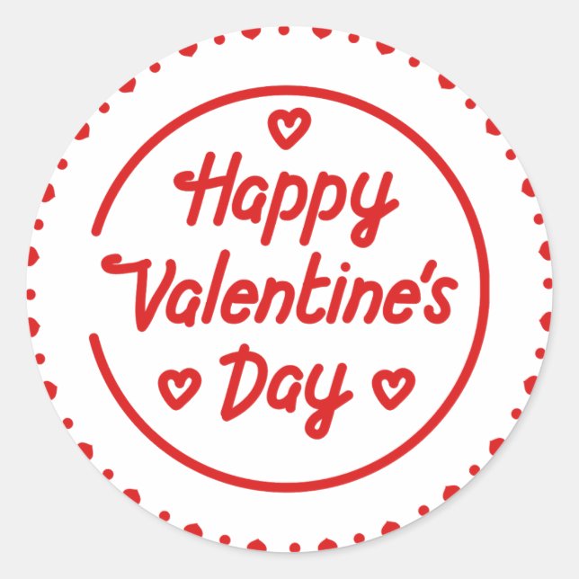 Sticker Rond Saint Valentin (Devant)