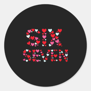 Sticker Rond Saint-Valentin 67 Meme Rempli De Cœurs Drôle S