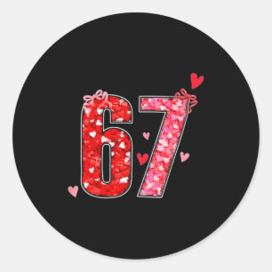 Sticker Rond Saint-Valentin 67 Six Sept Blague Drôle Mème Viral