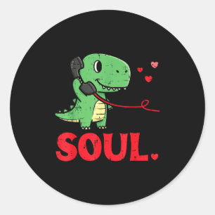 Sticker Rond Saint-Valentin à l'âme sœur Dino Tréx C