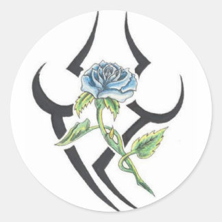 Sticker Rond Saint Valentin Art tribal Le Monde non civilisé