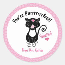 Saint Valentin Chat noir Vous êtes parfait mignon