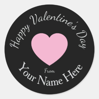 Sticker Rond Saint-Valentin De Votre Nom Ici Graphiques Personn