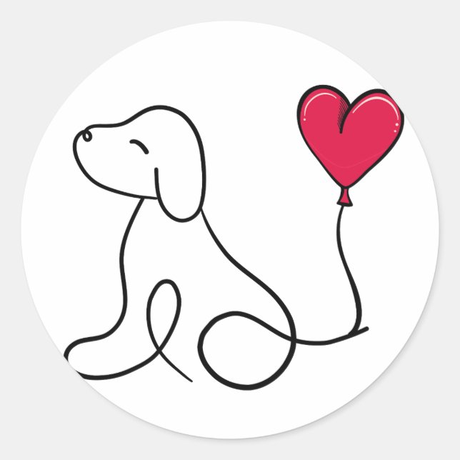Sticker Rond Saint-Valentin Fête de la Saint-Valentin (Devant)