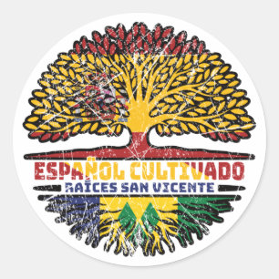 Sticker Rond Saint-Vincent-les Grenadines Saint-Vincent Espagne