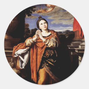 Sticker Rond Sainte Agnès par Domenico Zampieri