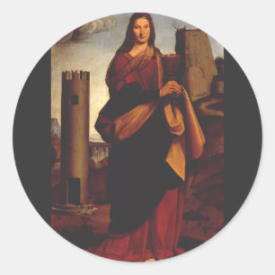 Sticker Rond Sainte-Barbe par Giovanni Antonio Boltraffio