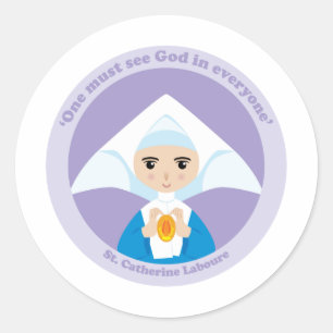 Sticker Rond Sainte Catherine Laboure