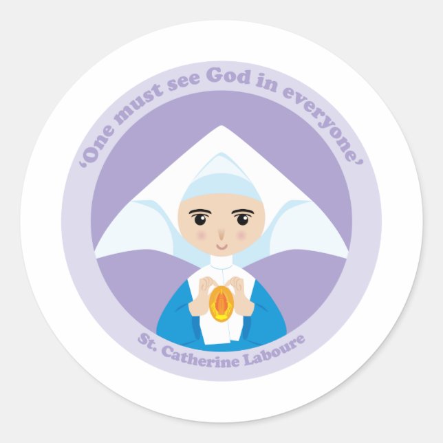 Sticker Rond Sainte Catherine Laboure (Devant)