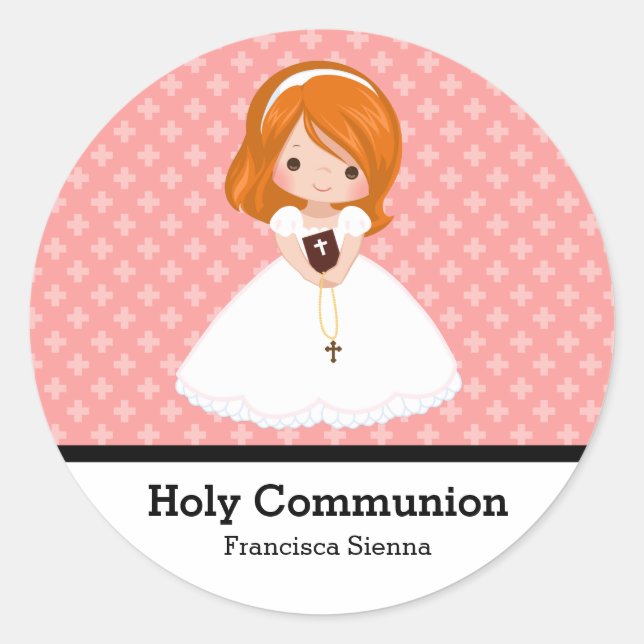 Sticker Rond Sainte Communion (Devant)