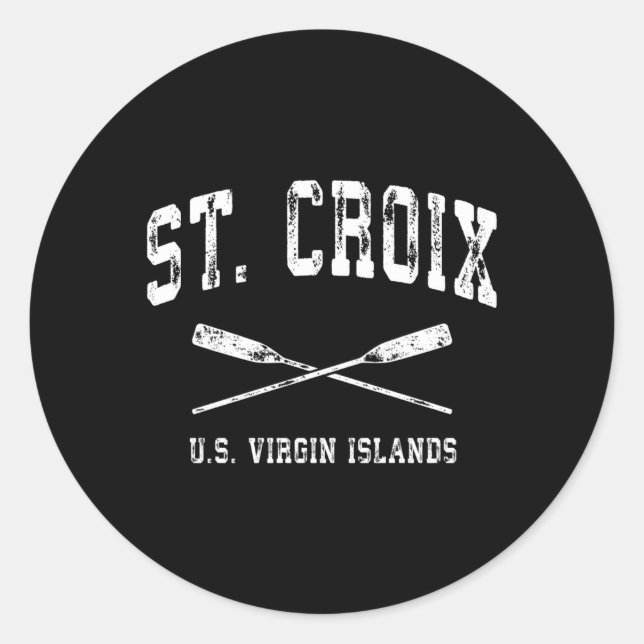 Sticker Rond Sainte Croix Us Virgin Islands Nautical Crossing O (Devant)