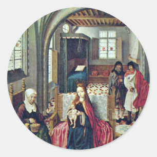 Sticker Rond Sainte Famille Dans La Chambre Avec Anna Et Joachi