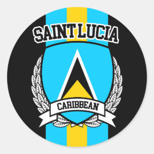 Sticker Rond Sainte-Lucie