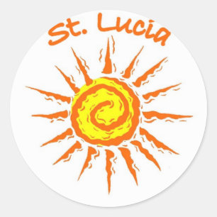 Sticker Rond Sainte-Lucie