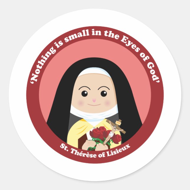 Sticker Rond Sainte Thérèse de Lisieux (Devant)