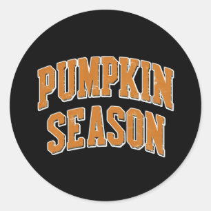 Sticker Rond Saison Citrouille Rétro mignon cadeau automne Hall